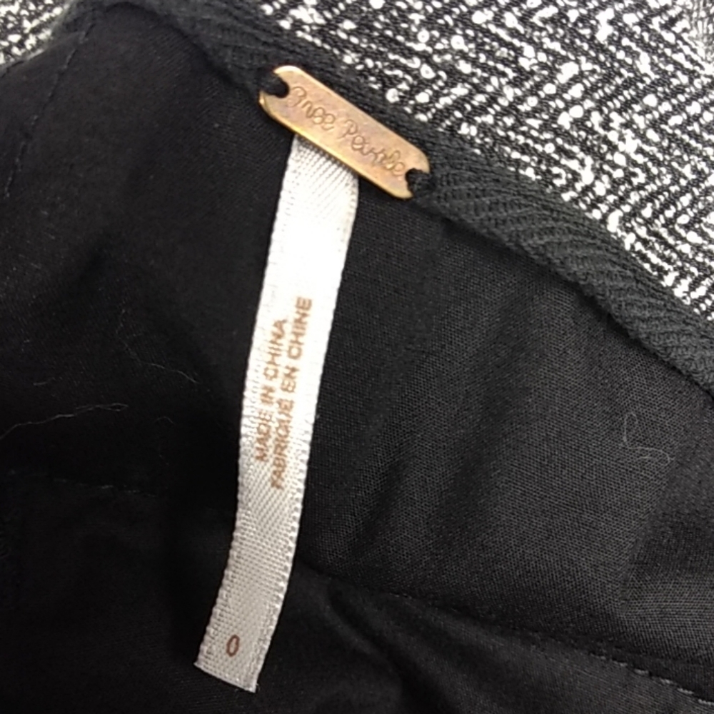 Free People Herringbone Trouser Pants Size 0 - Picture 8 of 8